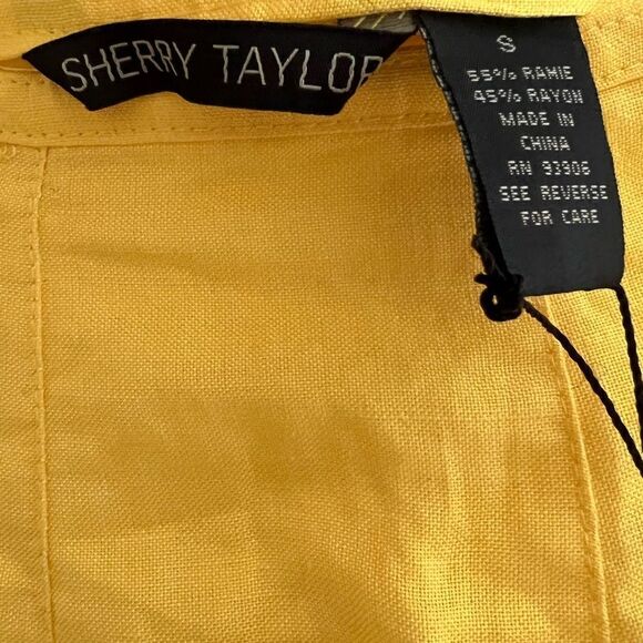 Sherry Taylor Sz S Yellow ☀️ Pleated Linen Look Skirt NWT 🏷 - Picture 10 of 11